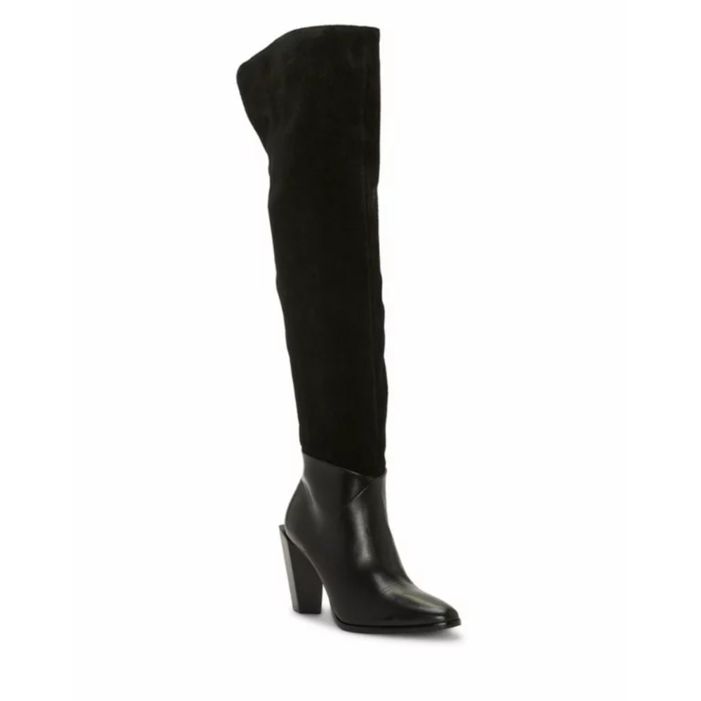 VINCE CAMUTO black OVER THE KNEE BOOT 7.5